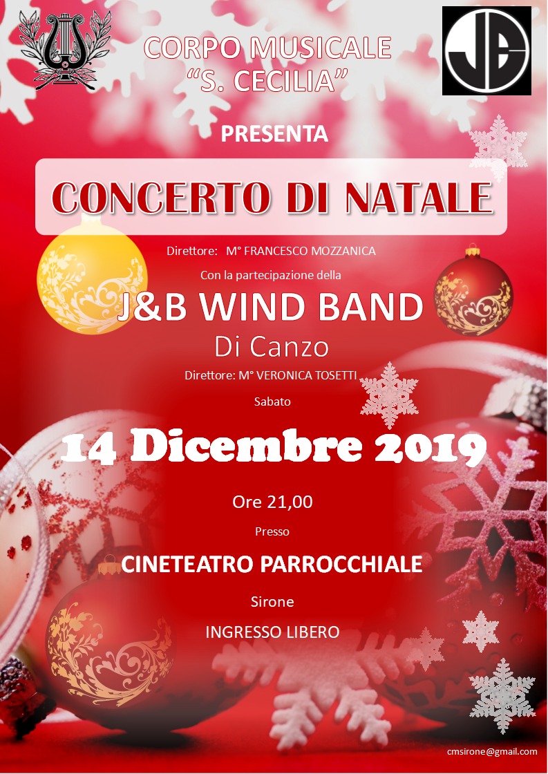 Manifesto Concerto di Natale Sirone