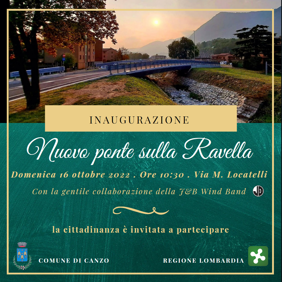 Manifesto Inaugurazione ponte sulla Ravella